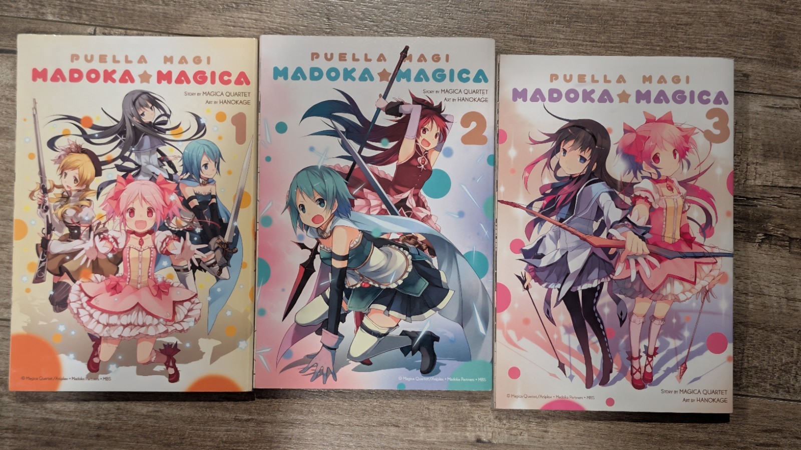 Puella Magi Madoka Magica Manga Vol 1-3 Set Completo Libro Inglese Stampa Yen