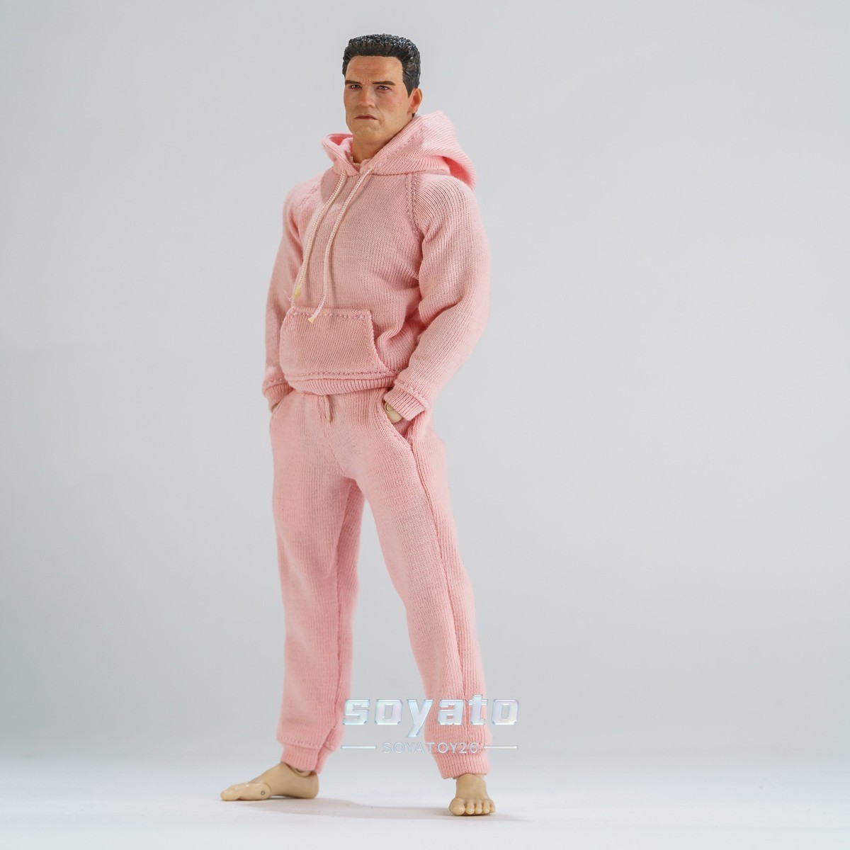 Felpa sportiva con cappuccio scala 1/12 modello per action figure 6"