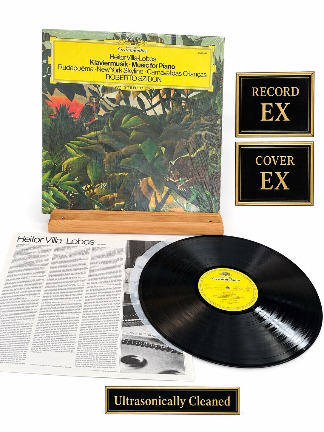 Heitor Villa-Lobos Roberto Szidon Piano Music DG 2530 634 Vinyl LP EX/EX