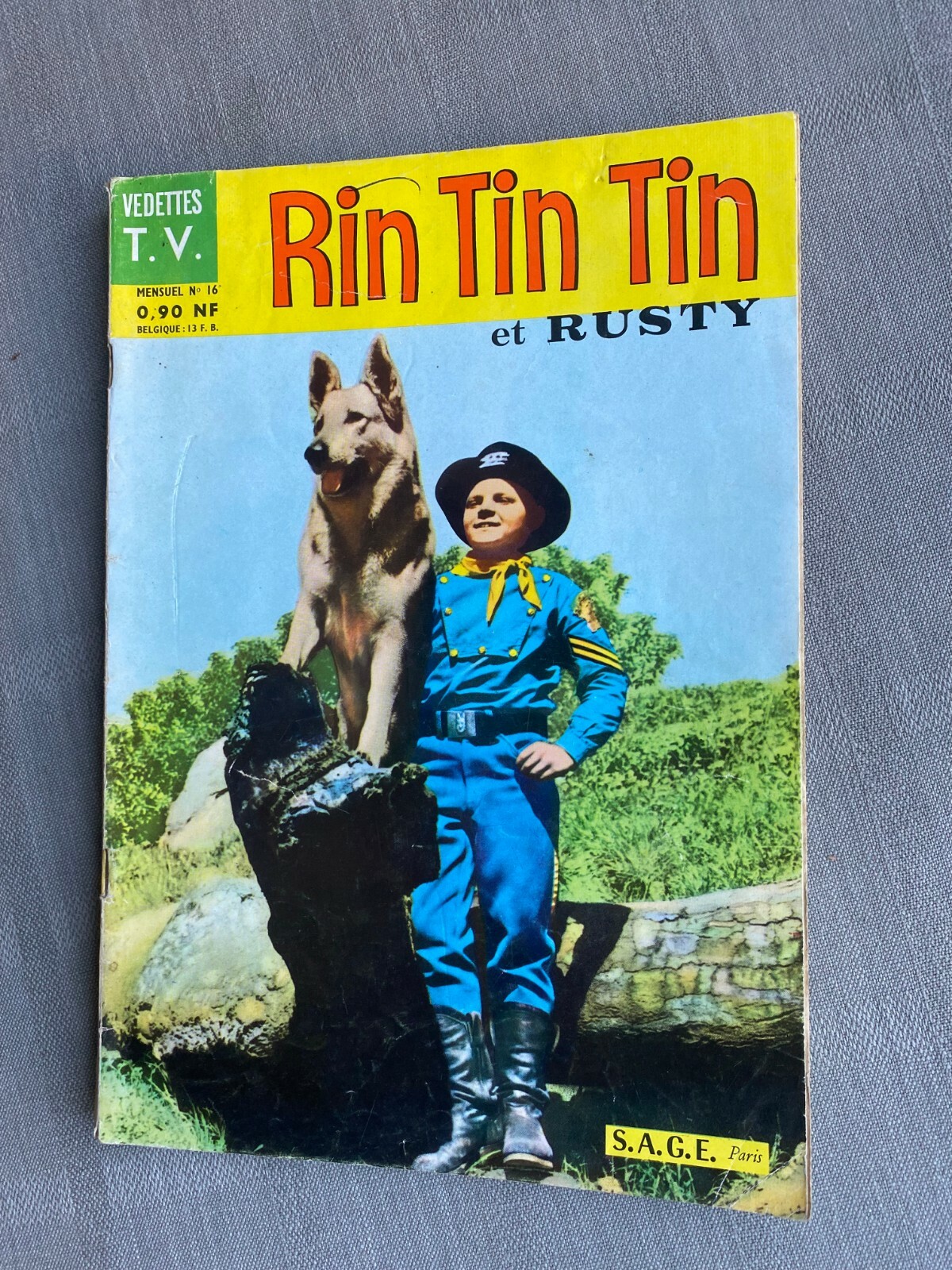 Rin Tin N° 16 1re Serie Stelle TV Edizione Snoopy 1961 IN Condizioni