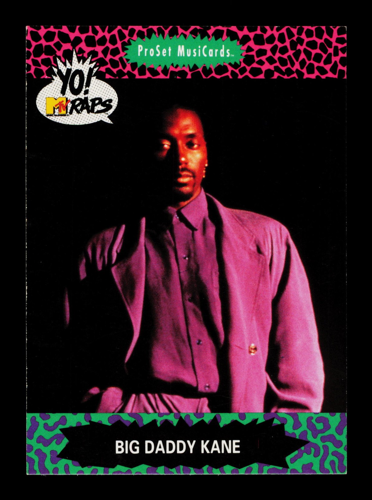 Big Daddy Kane 6 Yo! MTV Raps 1991 Trading Card TCG