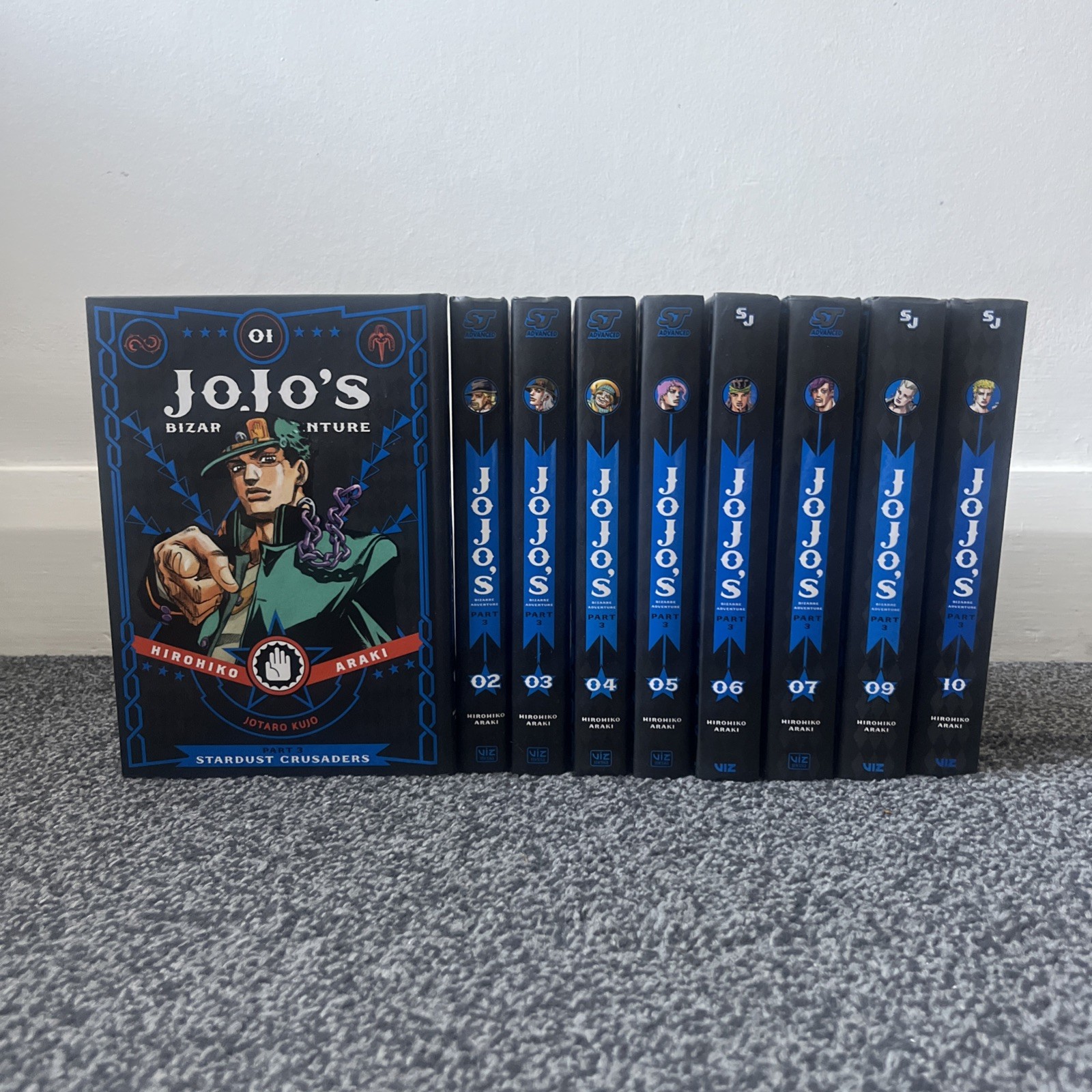 Jojo's Bizarre Adventure Part 3 Vol 1-7, 9-10, Manga Set English Hirohiko Araki