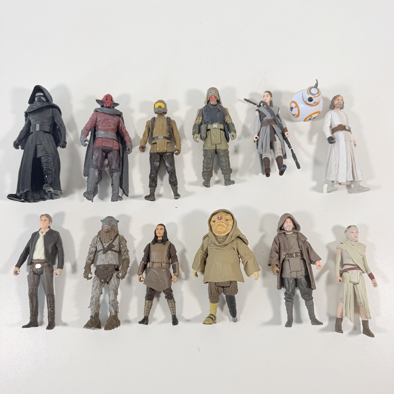 Star Wars Figure Bundle Sequel Figures Luke Han Solo Rey Jedi Kylo Hasbro X13