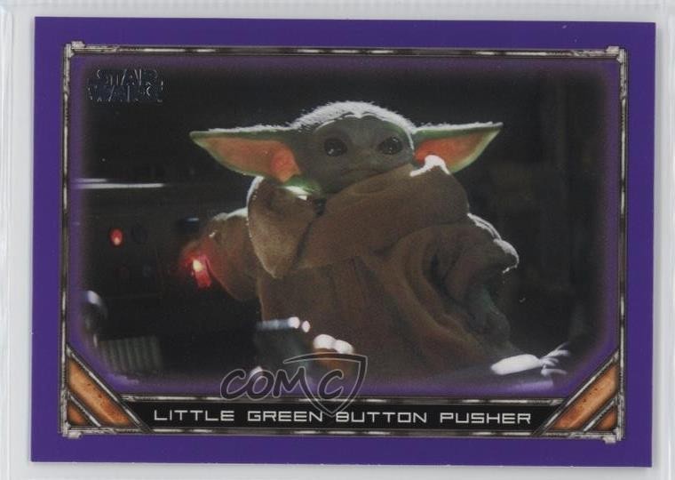 2020 Star Wars The Mandalorian: Season 1 Purple Little Green Button Pusher 0t02