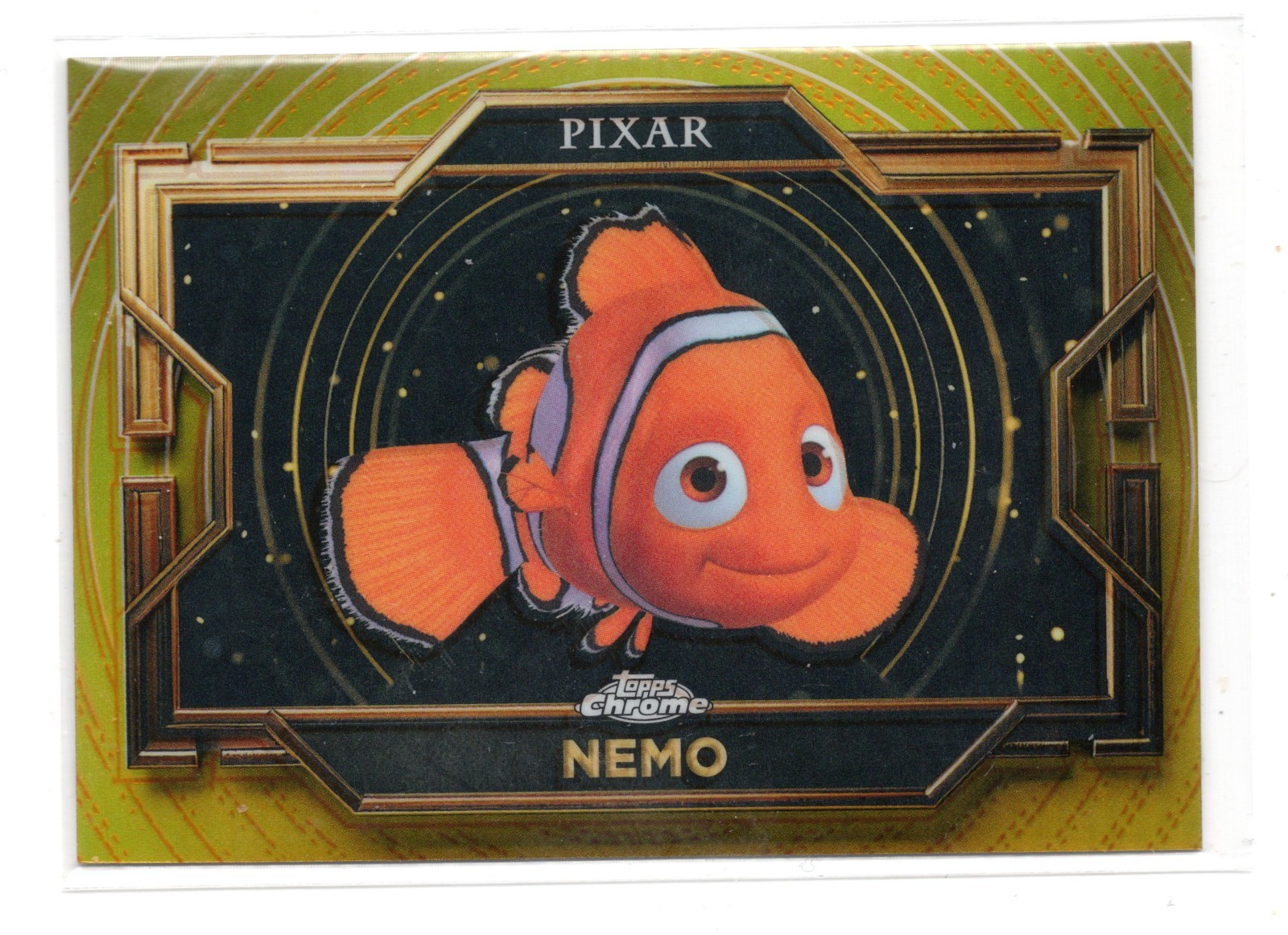 2025 Topps Chrome Disney Pixar Gold Gilded Base #27 Nemo (Finding Nemo Dory)