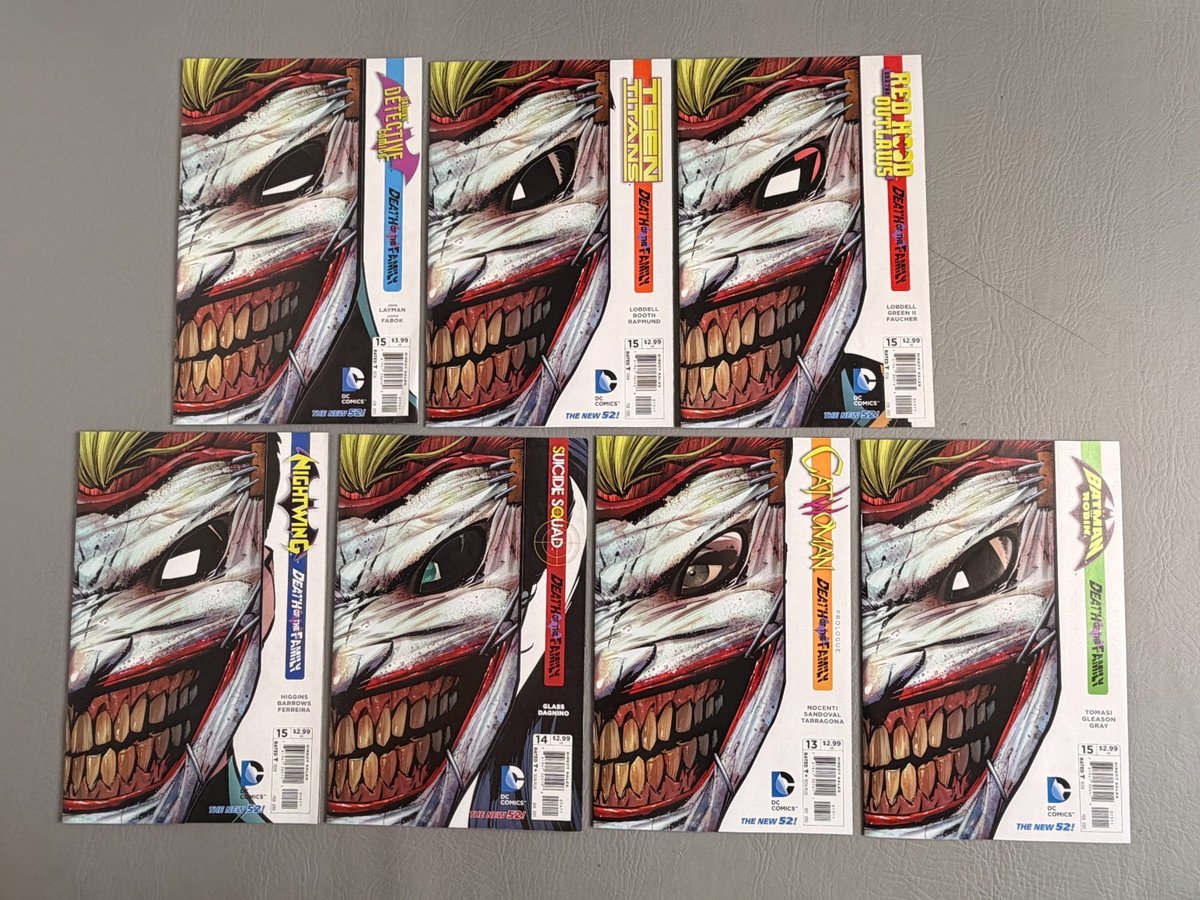 DC Comics Morte della Famiglia Lotto 7 Copertine Joker Die-Cut EX-NM 2012 Batman