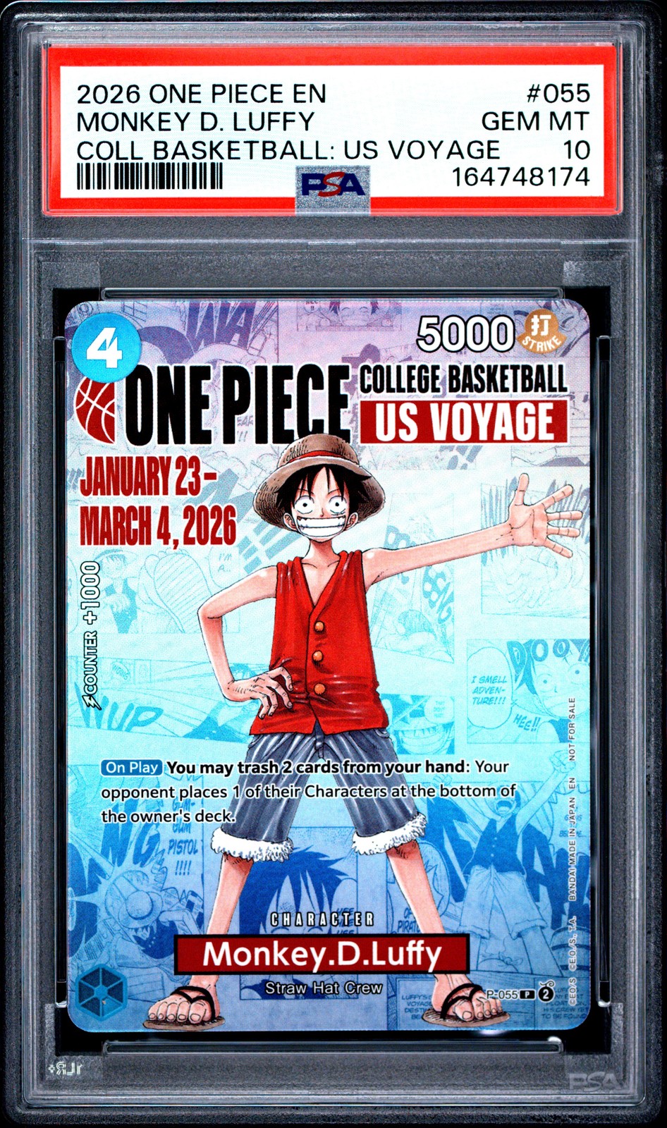 2026 PROMOS PEZZO UNICO #055 MONKEY D. LUFFY PSA 10