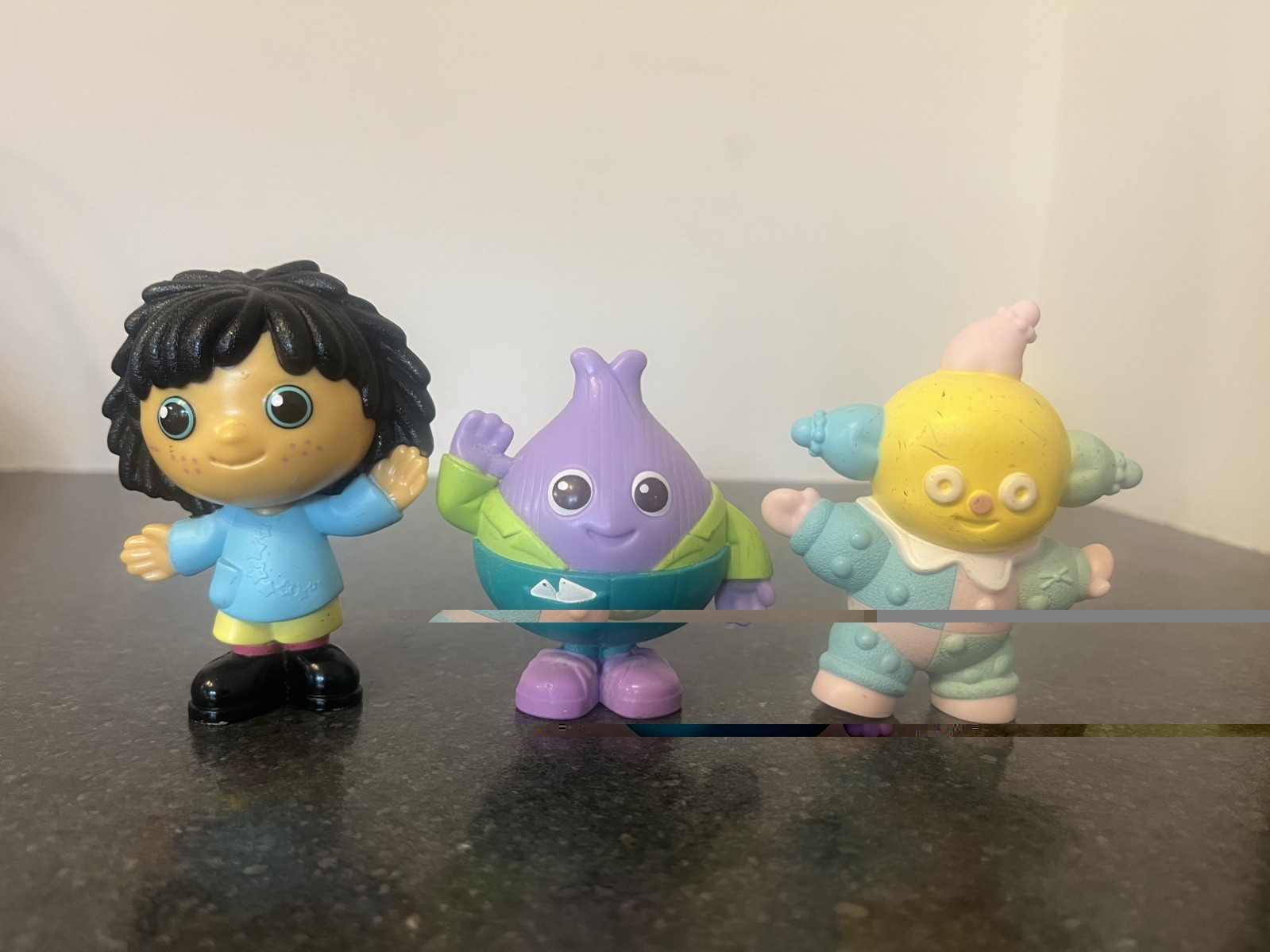 Pacchetto 3 personaggi Moon And Me Pepi Nana Colly Wobble Mr Onion 2
