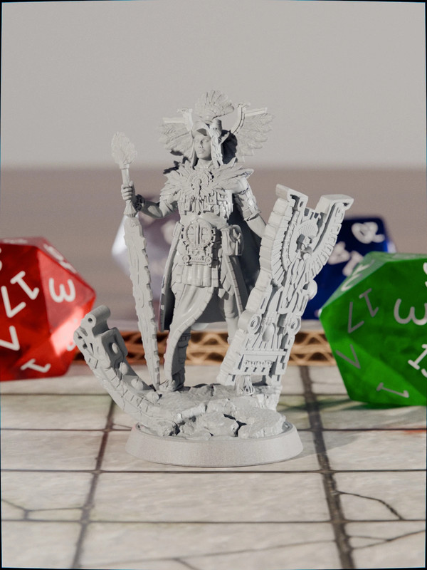 Miniatura 32mm in resina per D&D / GdR – 027 - Umano Chierico – Stampata in 3D