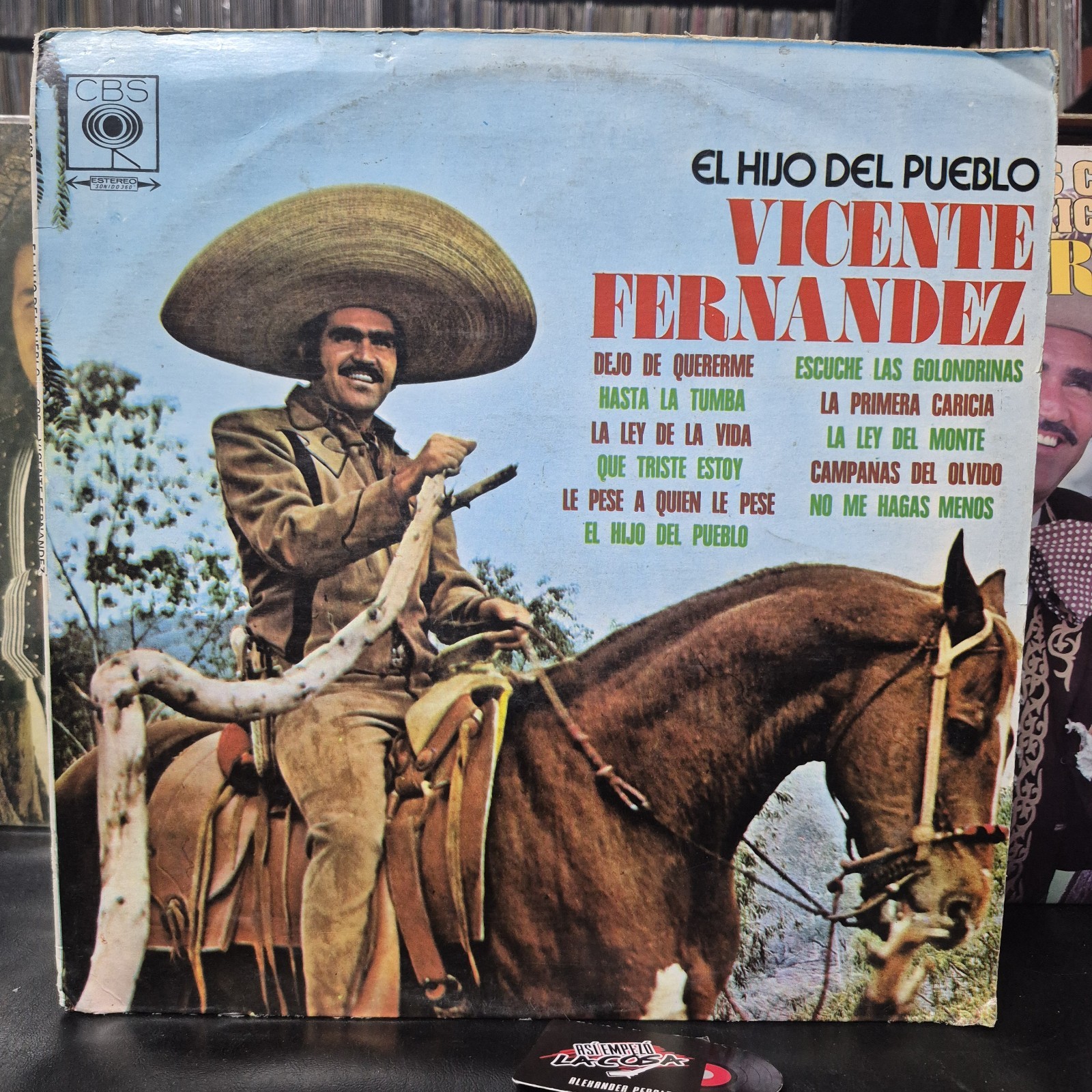 Vicente Fernandez ‎ El Hijo Del Pueblo LP 1975 Colombia Press Ranchera  