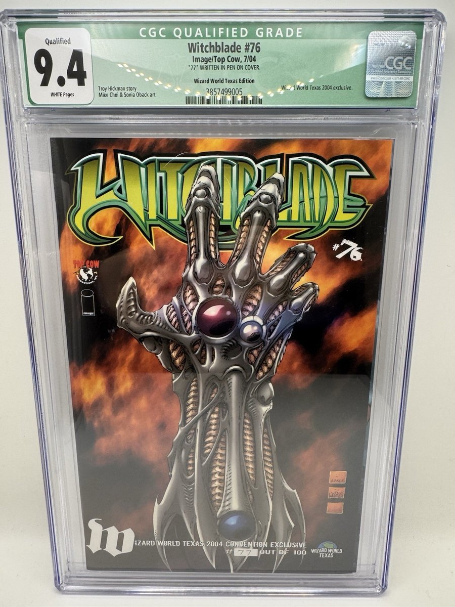 Witchblade #76 Top Cow Wizard World Texas #77/100 CGC 9.4 esclusiva convenzione
