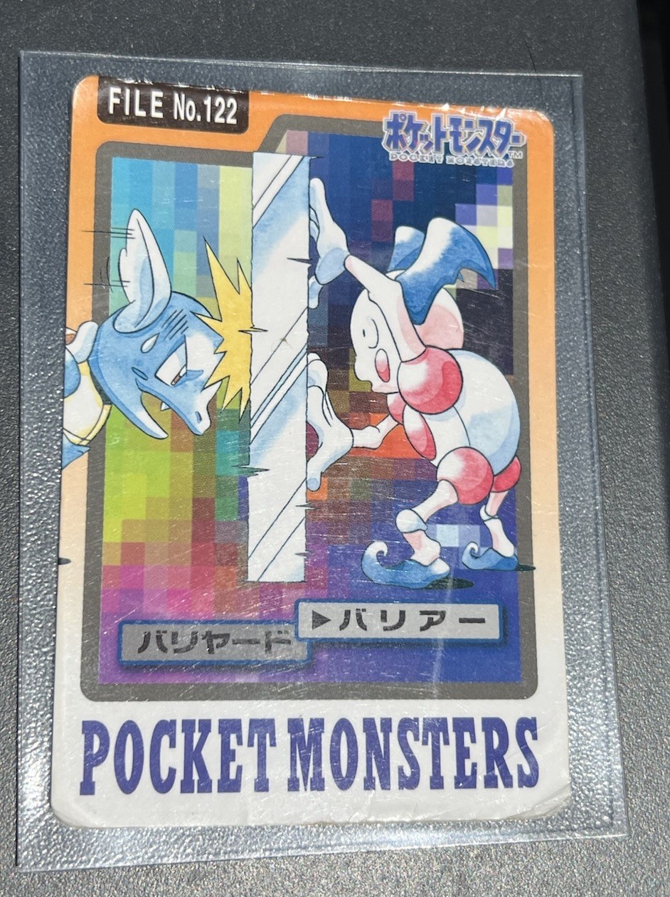 Bandai Carddass Mr. 1997 Carta Pokemon Mimo Vending Vintage