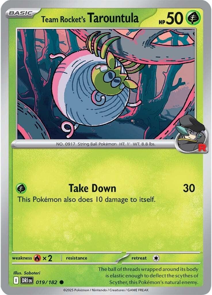 Team Rocket's Tarountula NM Rivali Destinati Comuni 019/182