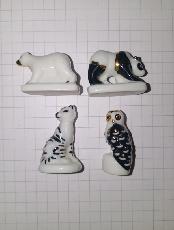4 fèves animaux