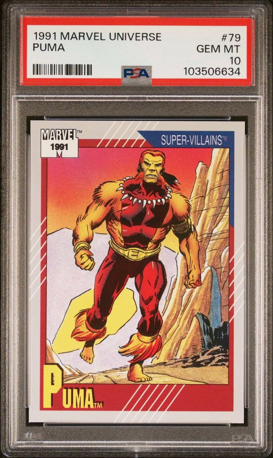 1991 Impel Marvel Universe #79 Puma PSA GEM MT 10 POP 22