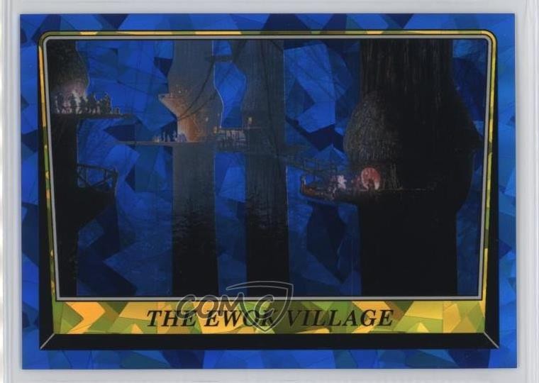 2023 Topps Chrome Sapphire Star Wars ROTJ The Ewok Village #166 2qw