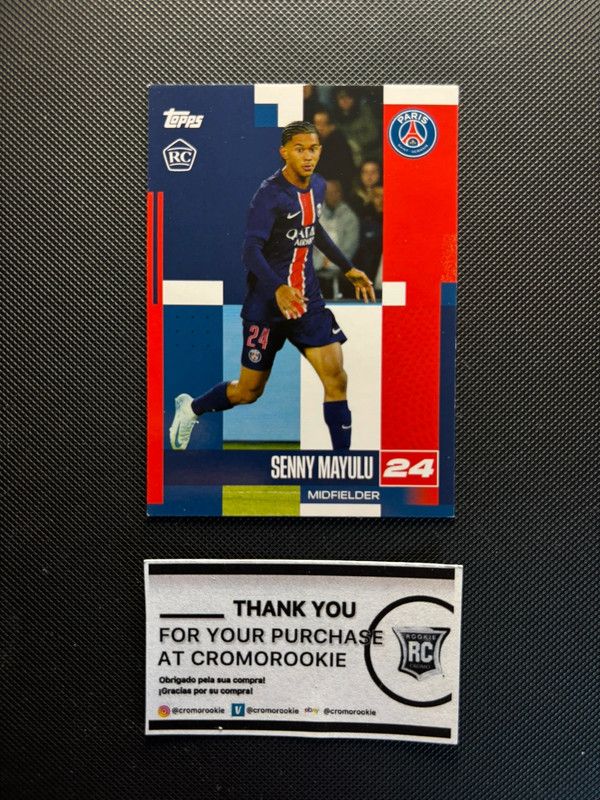 Senny Mayulu topps psg rookie card