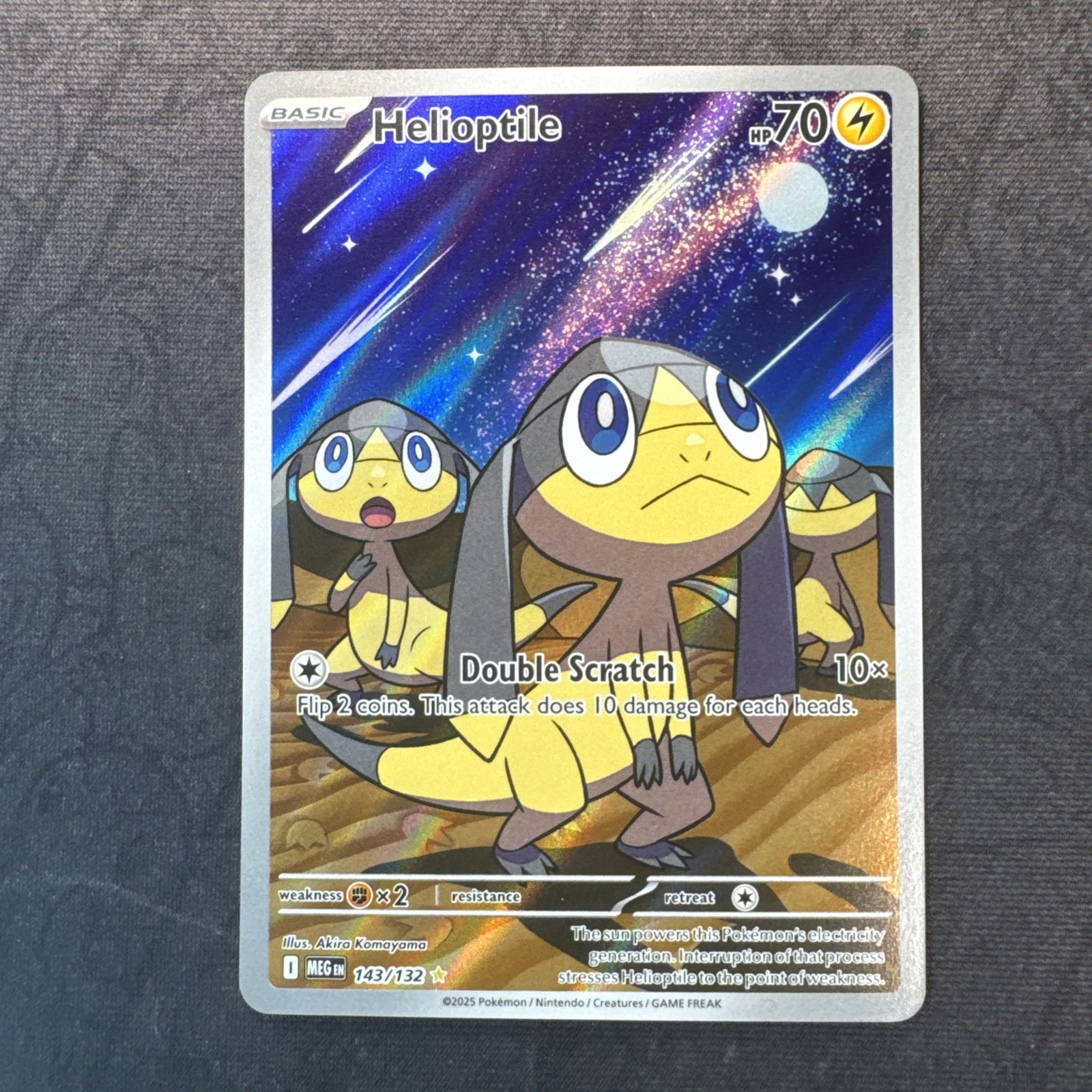 Helioptile 143/132 Me01: Mega Evolution Holo Pokemon
