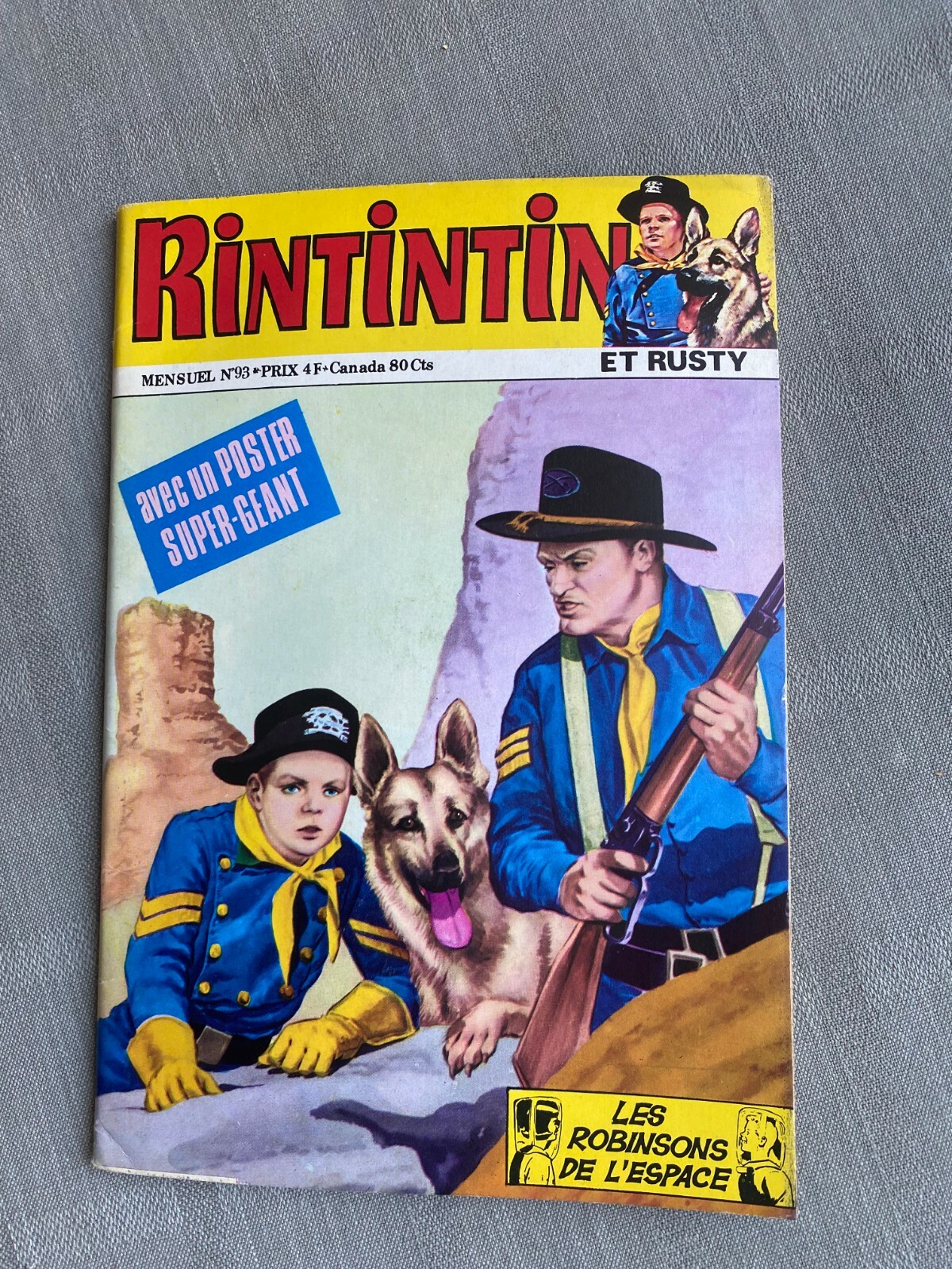 Rin Tin Tin N°93 2A Serie 1977 In Ottime Condizioni Con Il Suo Poster Allegato