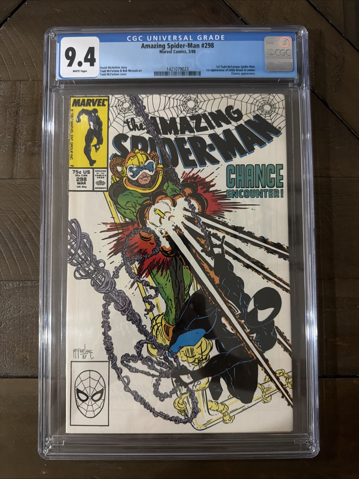 Amazing Spider-Man #298 CGC 9.4 1° cameo McFarlane 1° Venom
