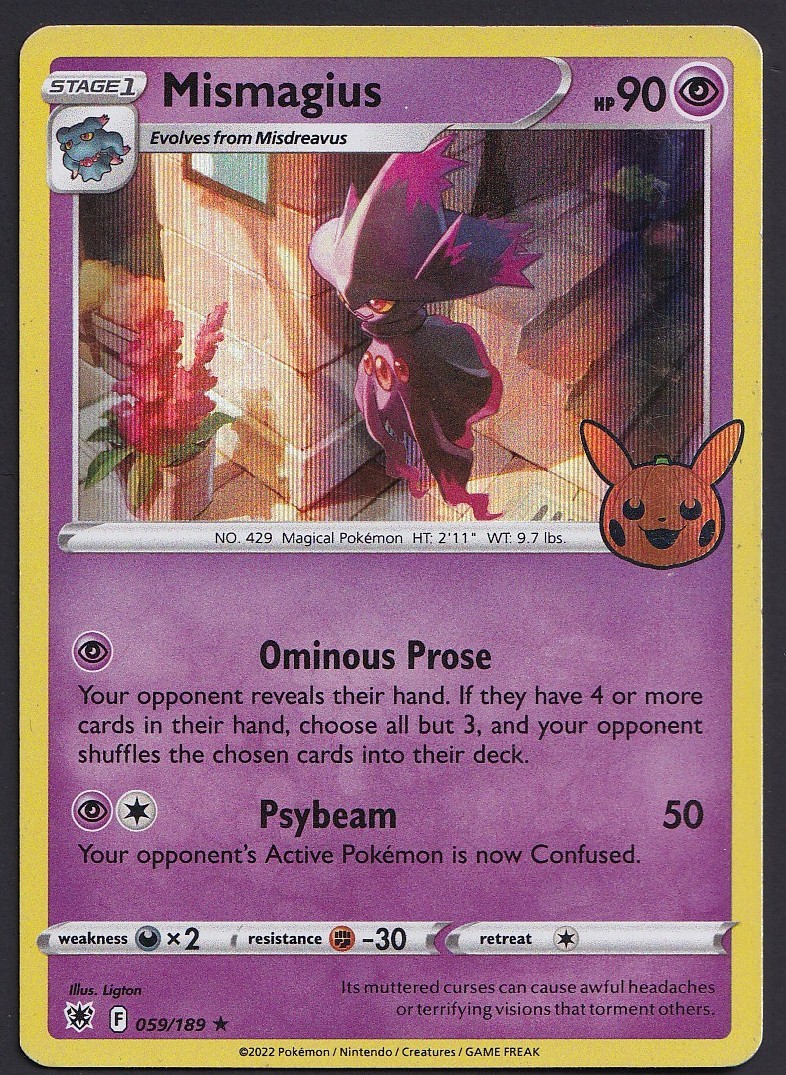 Mismagius 059/189 - Holo - Pokemon Trucco o Francobollo Commerciale - NM/M