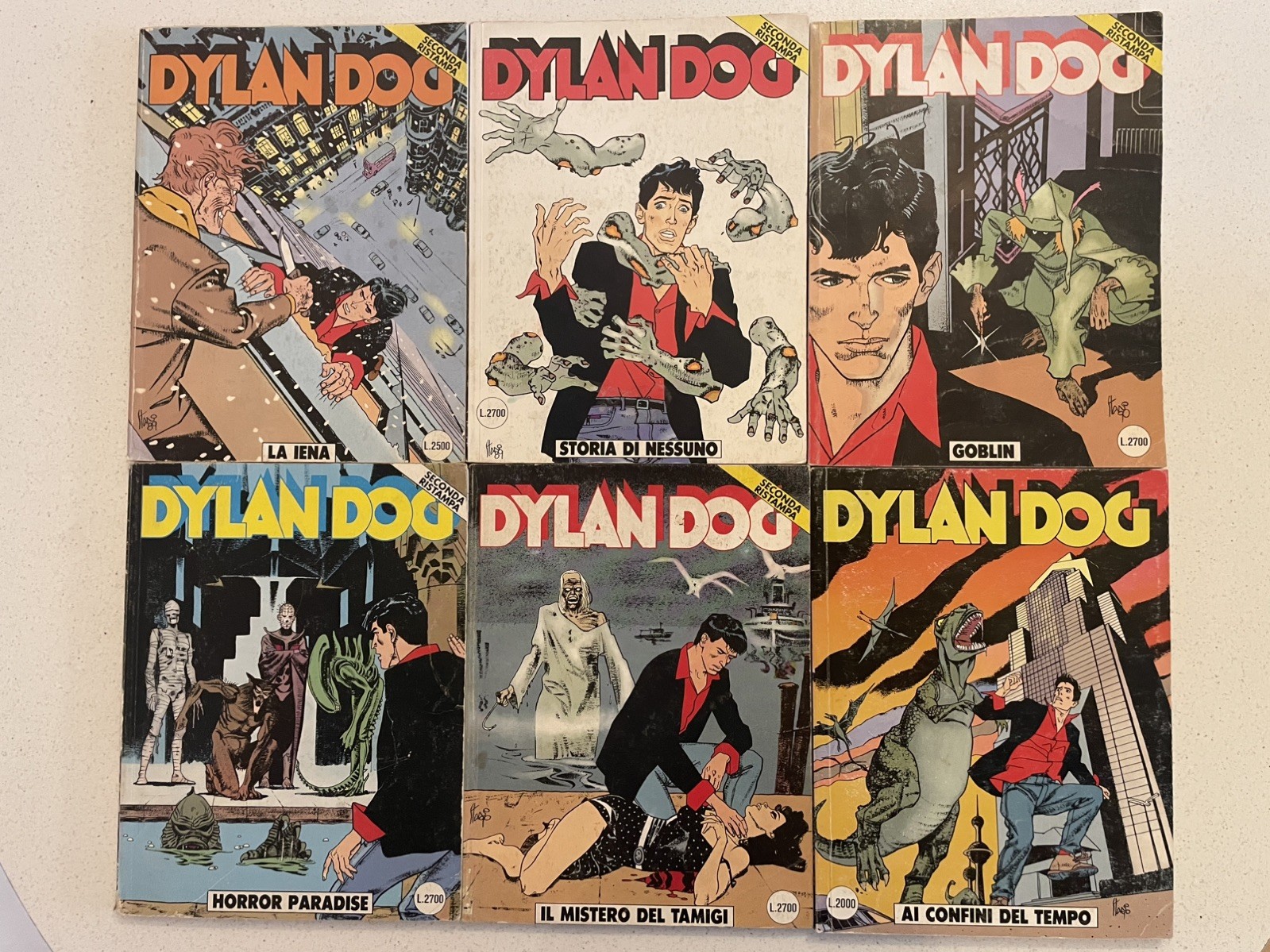 Lotto 6 Dylan Dog Bonelli nn. 42 43 45 48 49 50 – Ristampe + Prima Stampa