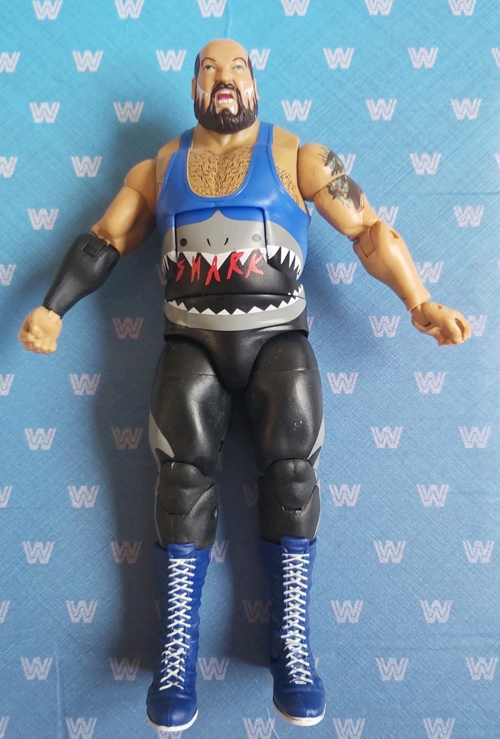 WWE wrestling figure ELITE SHARK mattel JOHN TENTA