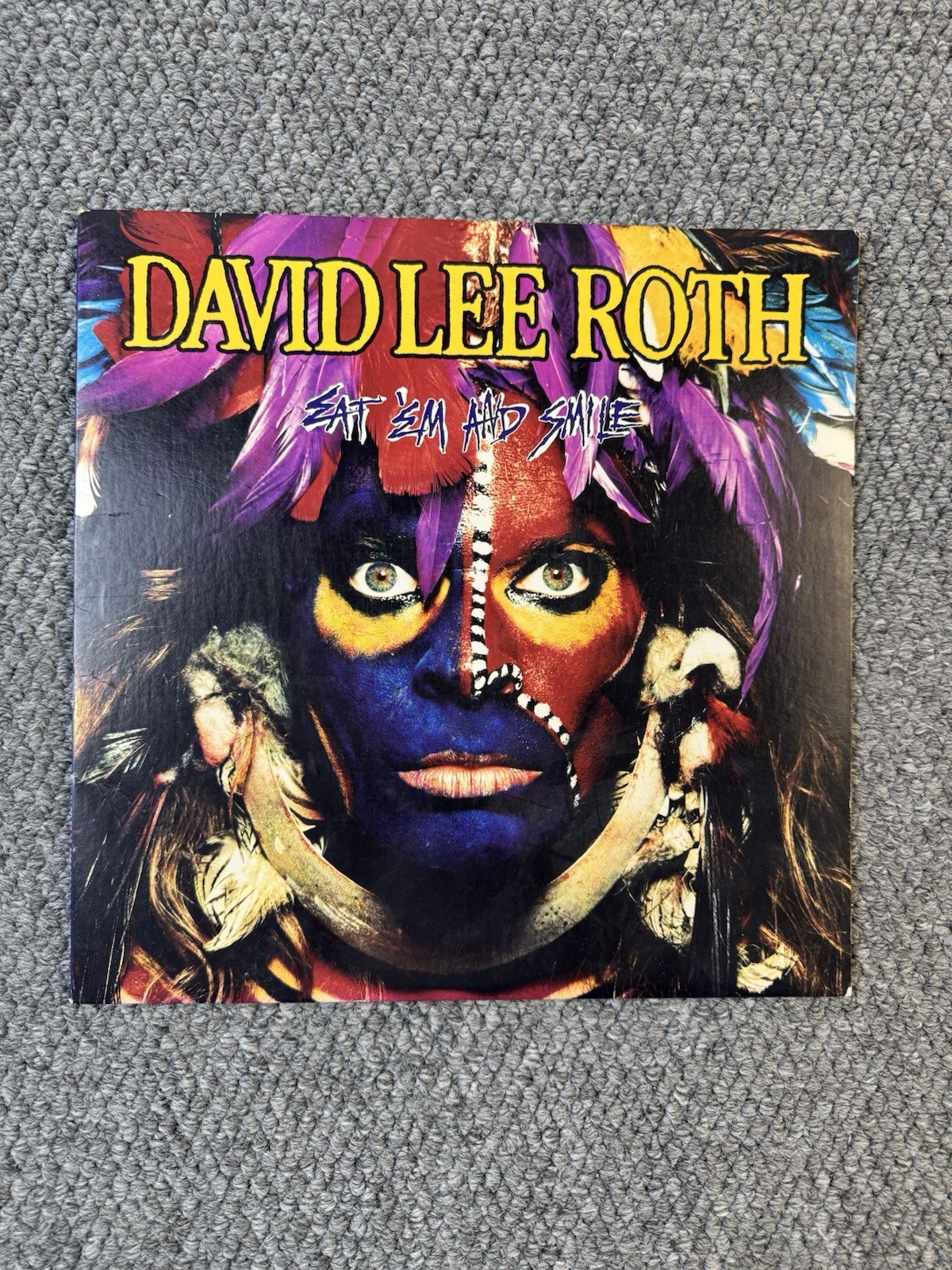 David Lee Roth Eat 'Em and Smile LP Vinyl Record 1986 *TESTED* VG+