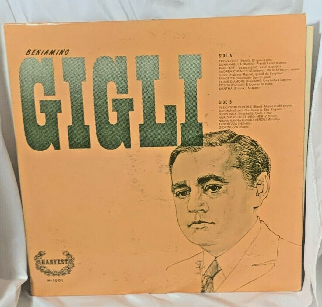 Beniamino Gigli Harvest H 1001 Vinyl Record Lp