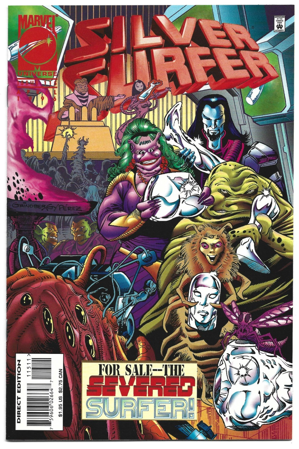 *SILVER SURFER #115*MARVEL*1996*GEORGE PEREZ*TOM GRINDBERG*DIRECT*NM*