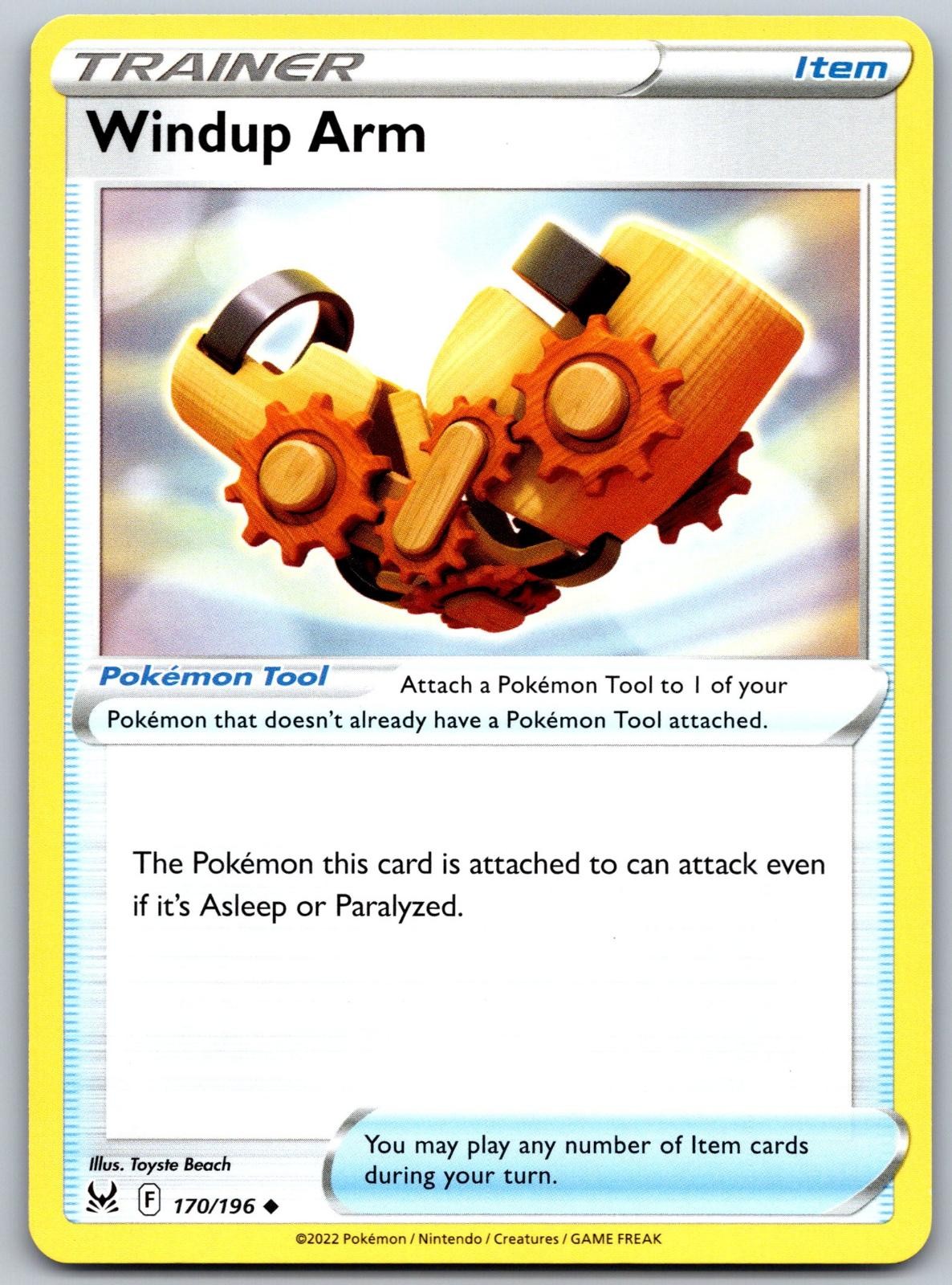 Windup Arm 170/196 Pokemon Origine Perduta Non Comune Quasi Nuovo