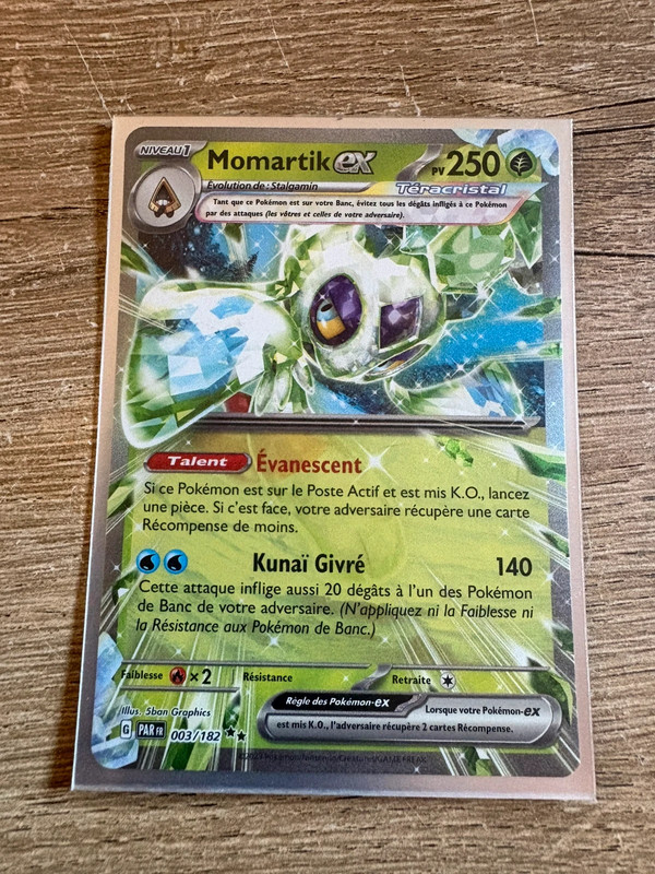 Carte Pokémon Momartik ex 003/182 PAR