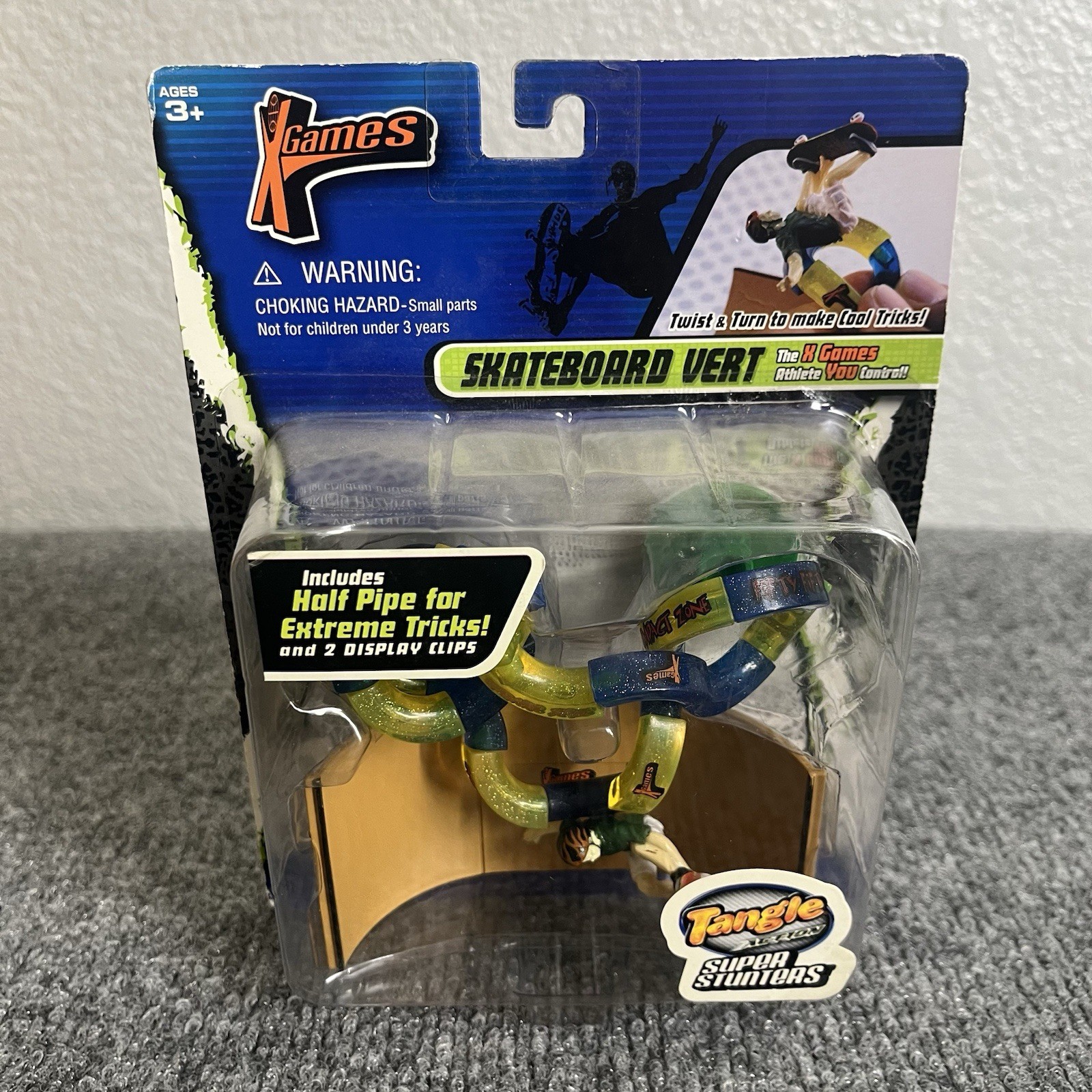 2004 X Games Tangle Action Skateboard Vert NOS articolo sigillato 803 Super Stunters