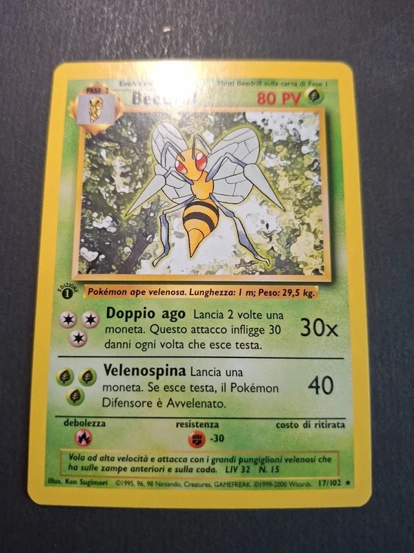 Beedrill set base 17/102 Prima Edizione near mint ita!