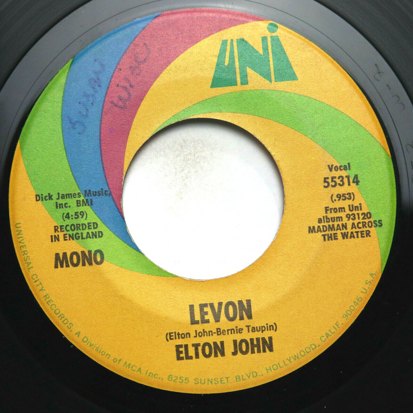ELTON JOHN - GOODBYE / LEVON - ROCK 45