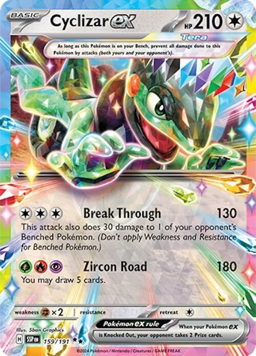 Pokemon - Ciclizar ex - 159/191 - SV08: Scintille Sorgenti