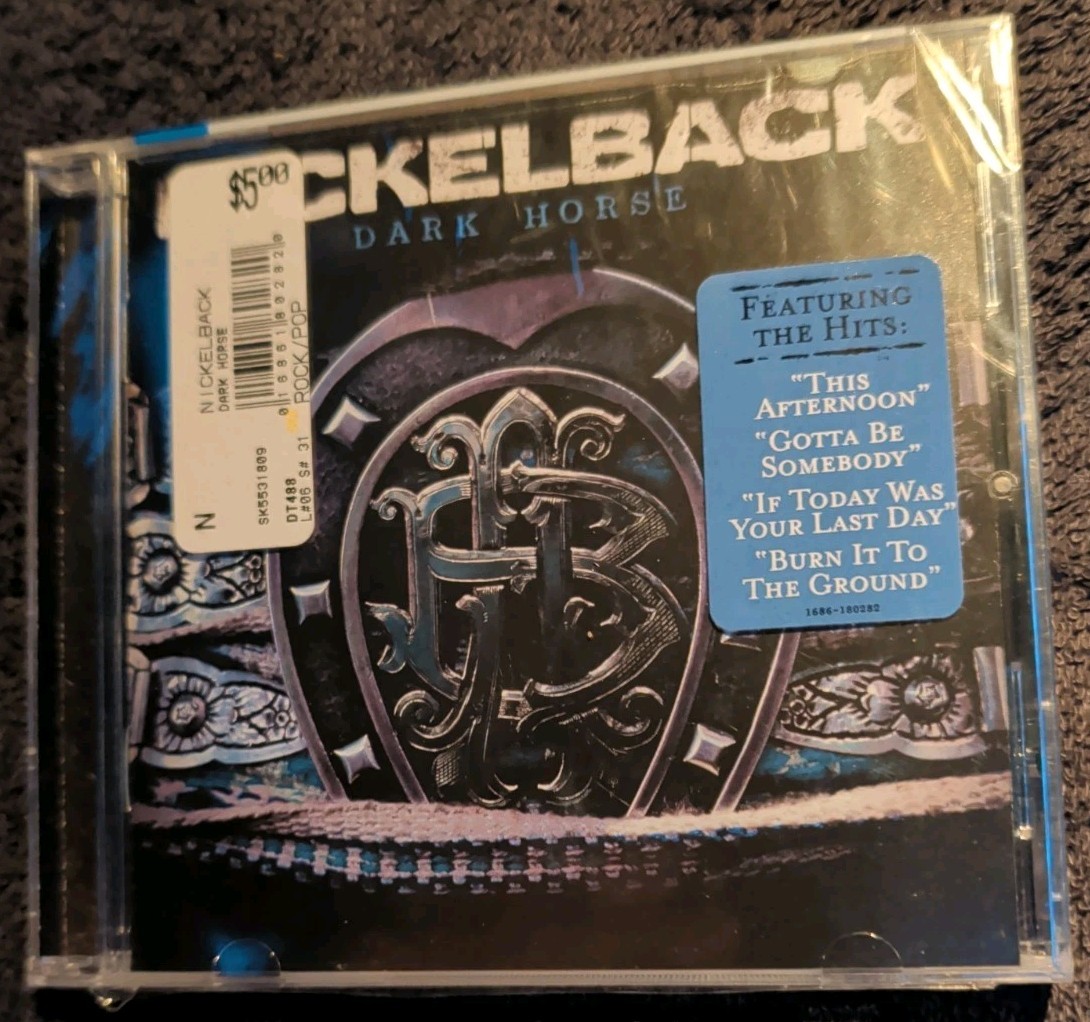 New Sealed Dark Horse by Nickelback CD 2008 With Hype Sticker 
