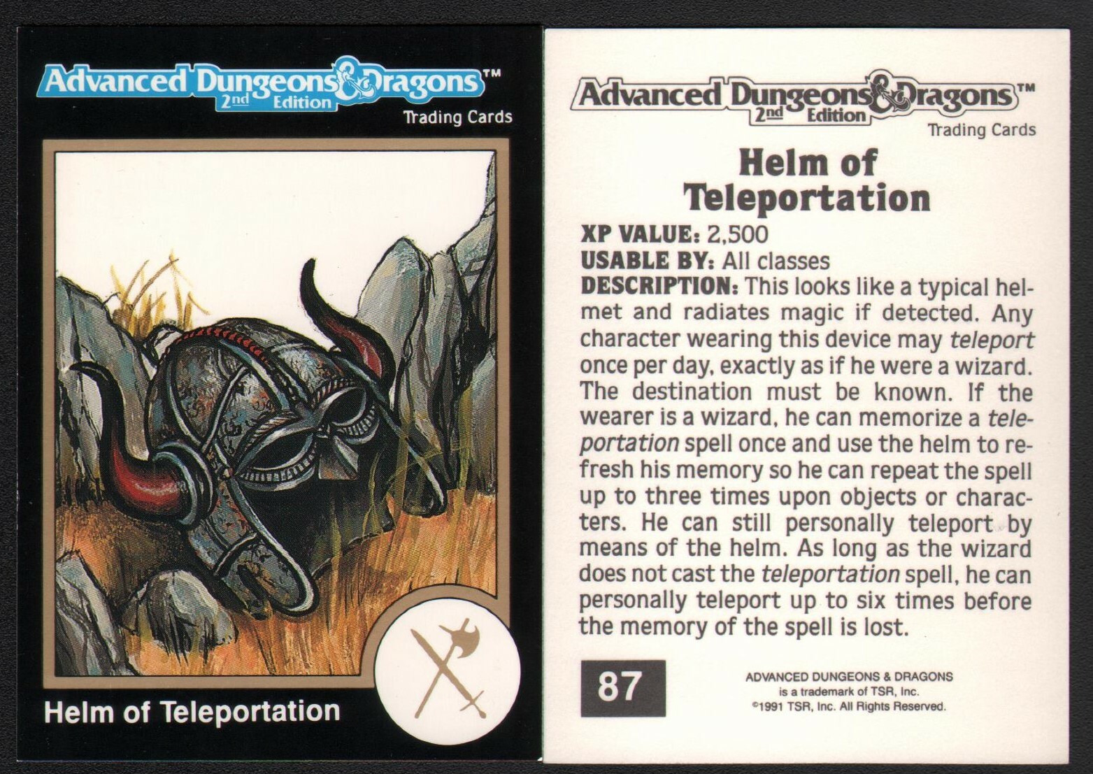 1991 TSR AD&D Gold Border Dungeons & Dragons RPG Fantasy Art Card #87 Elmo Magico