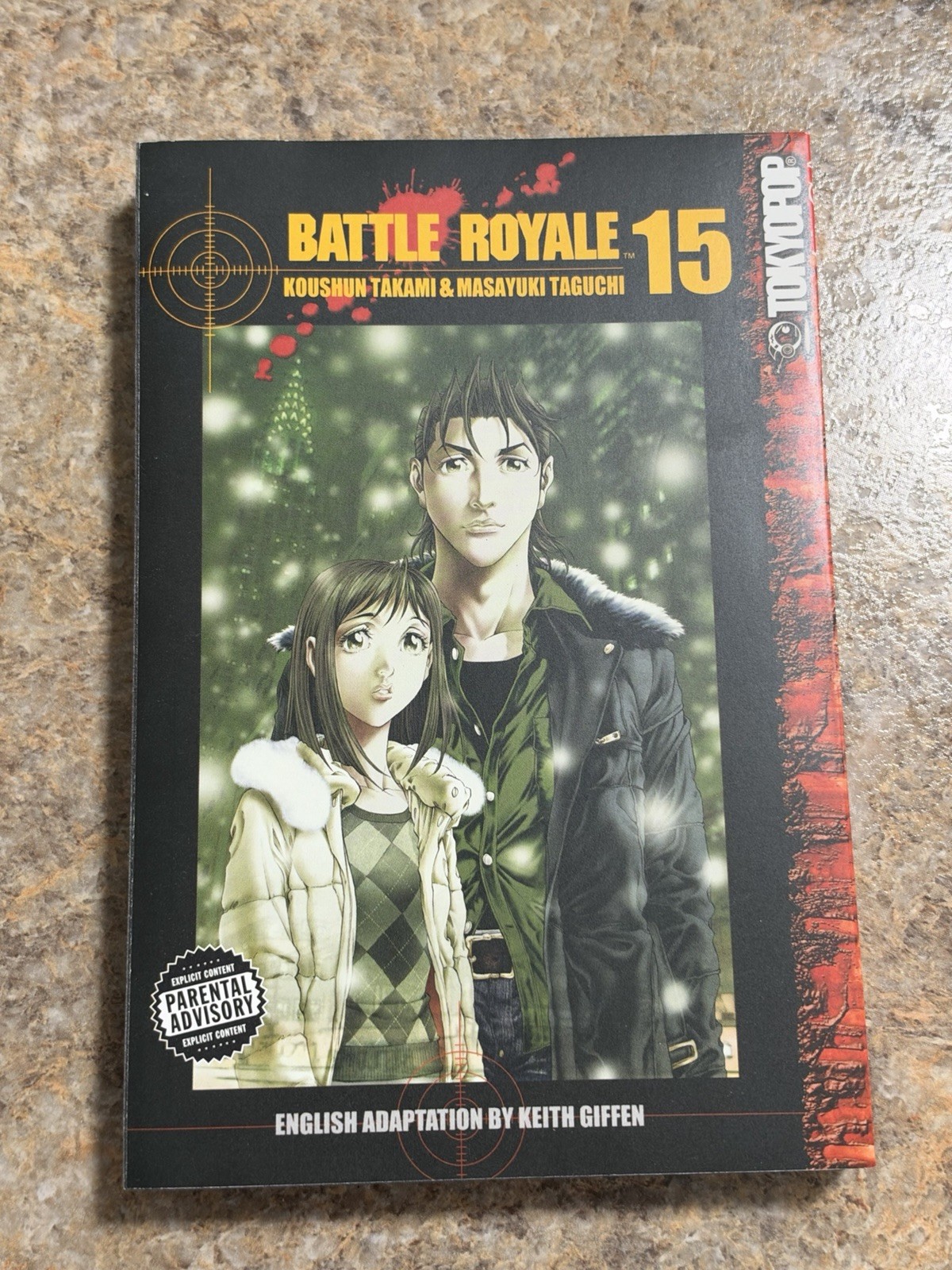 Tokyopop Battle Royale Vol 15 manga commercio inglese tascabile di Takami Taguchi