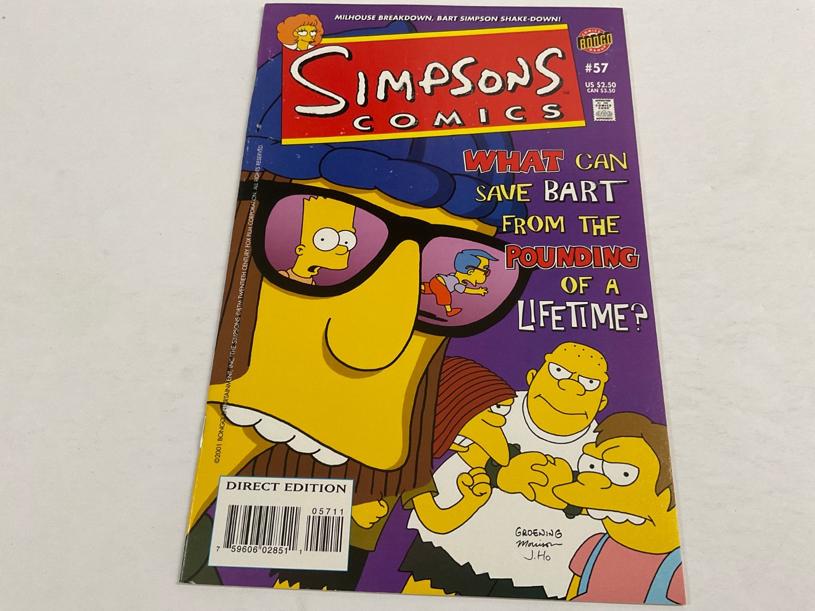SIMPSONS COMICS #57 (BONGO/2001/GROENING/MILLHOUSE/BARBA/MORRISON/01262016) BELLO!