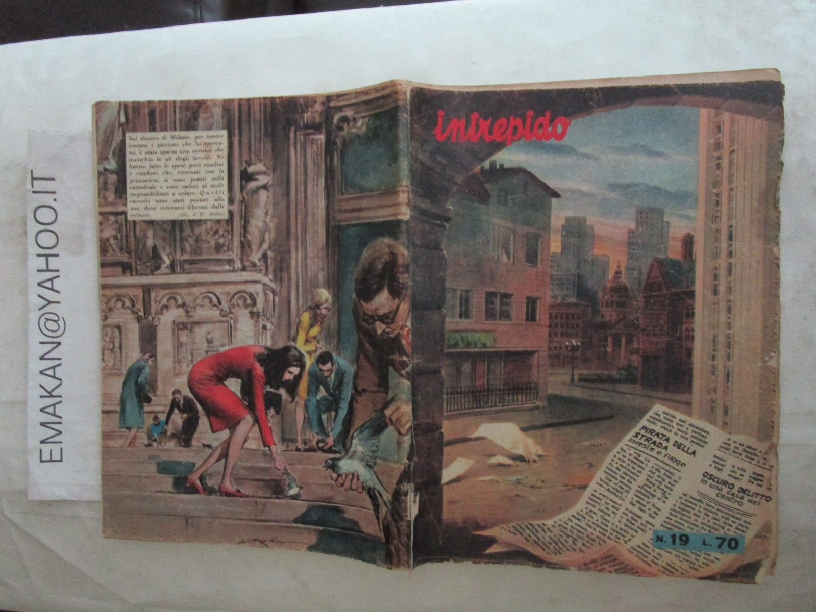 # LOTTO 4 INTREPIDO N 19 / 38 / 39 / 45 DEL 1967 CON RUBRICHE 300 ALL'ORA