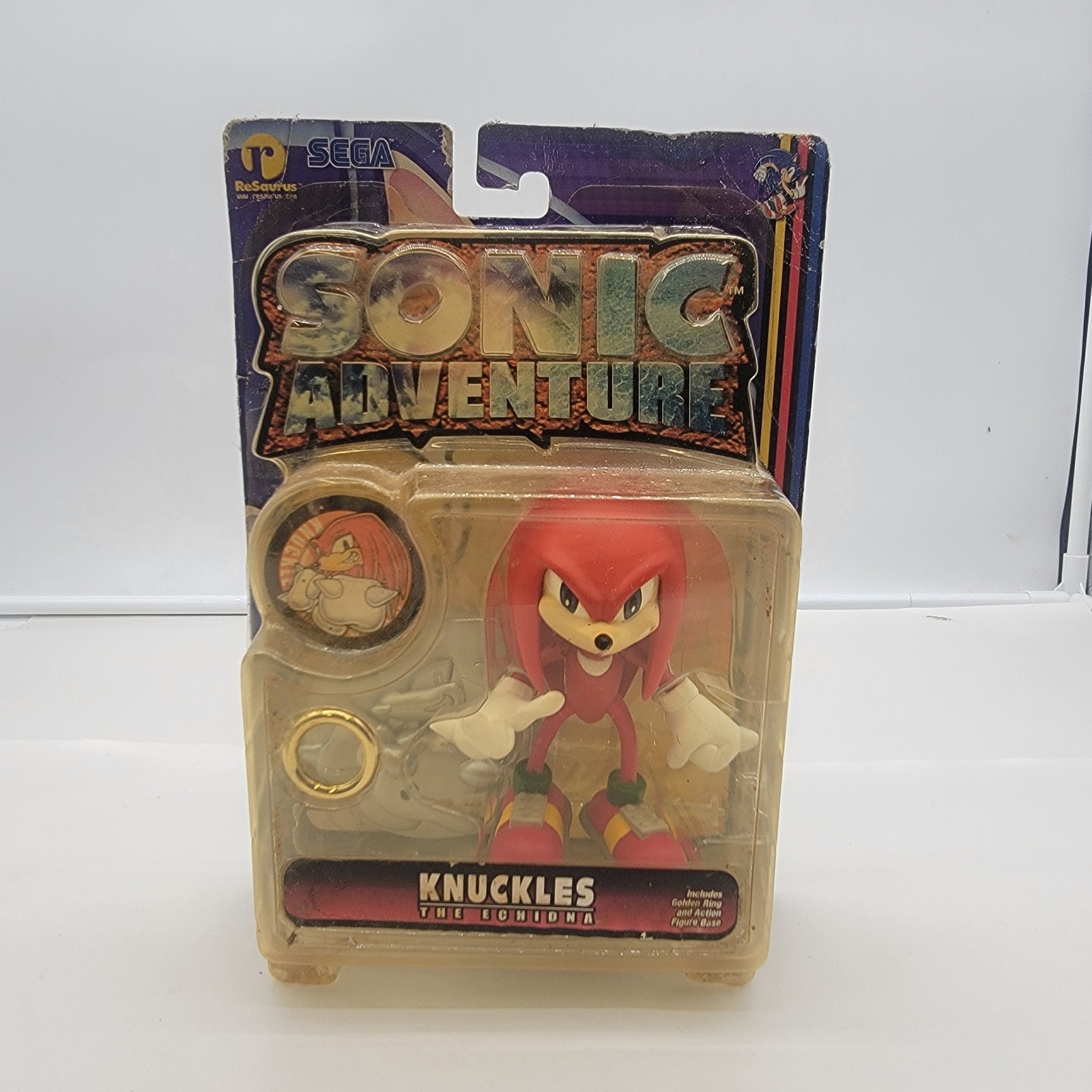 Vintage 1999 SEGA ReSaurus Sonic Adventure Knuckles the Echidna Figure Ring Base