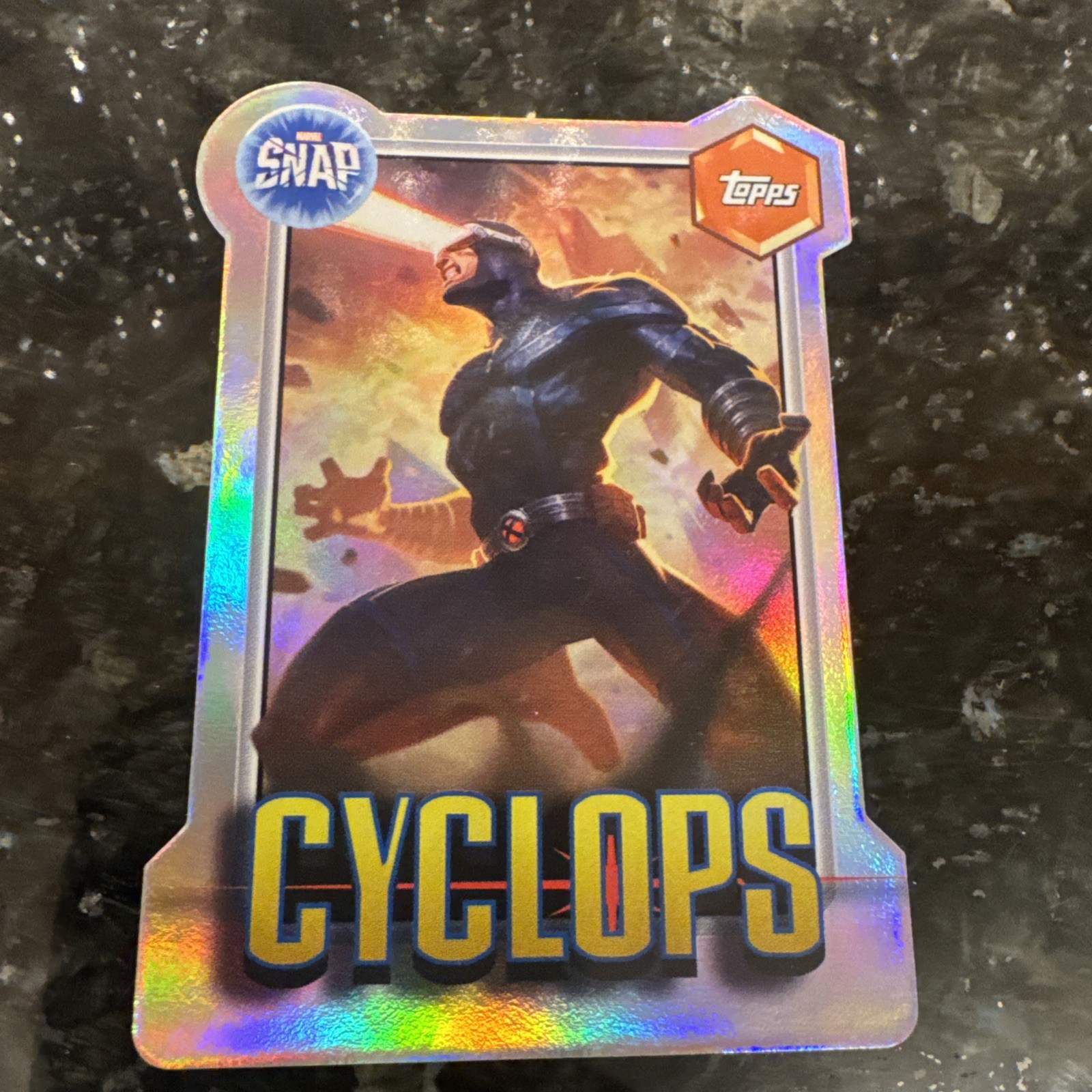 Topps 2026 Marvel Neon Marvel Snap Cyclops MS-4 ologramma carta non sportiva