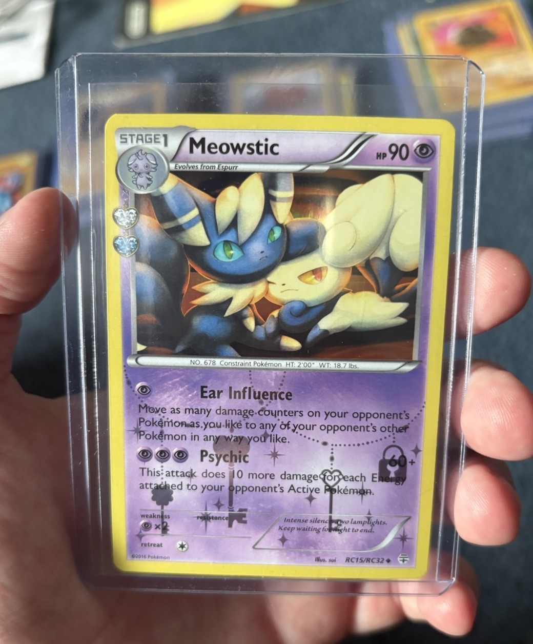 Pokemon TCG Meowstic RC15/RC32 Holo XY Generazioni Collezione Radiante