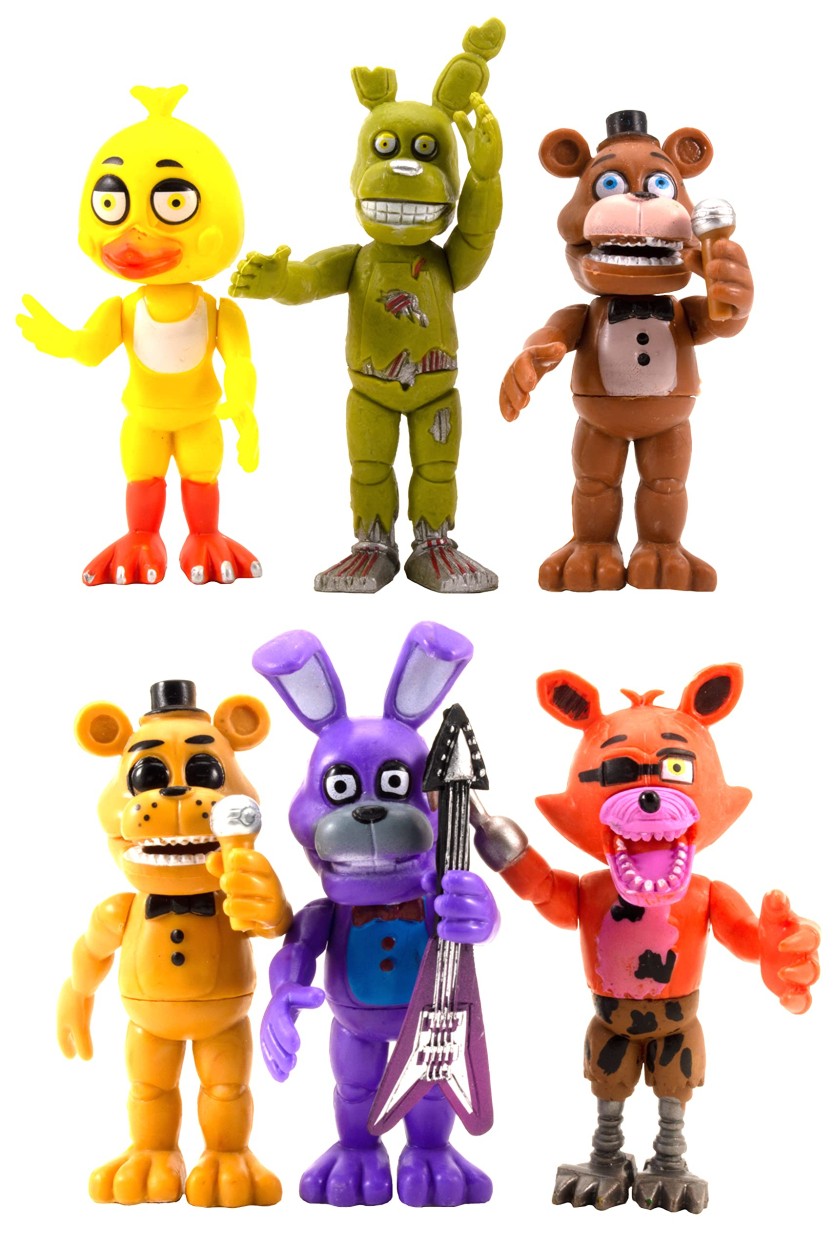 NA Toysvill FNAF Action Figures (Set of 6 pcs) | Inspired by Five Nights at Fred
