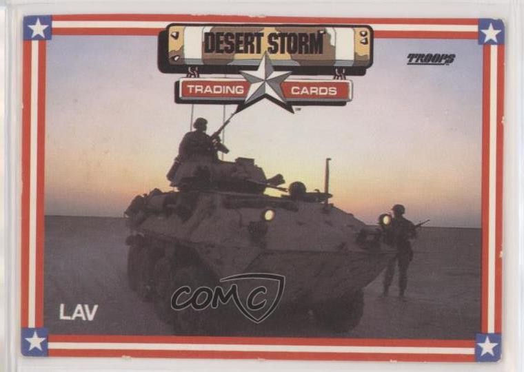 1991 Spectra Star Desert Storm Troops Serie 1 LAV (Veicolo d'attacco leggero) 0a3