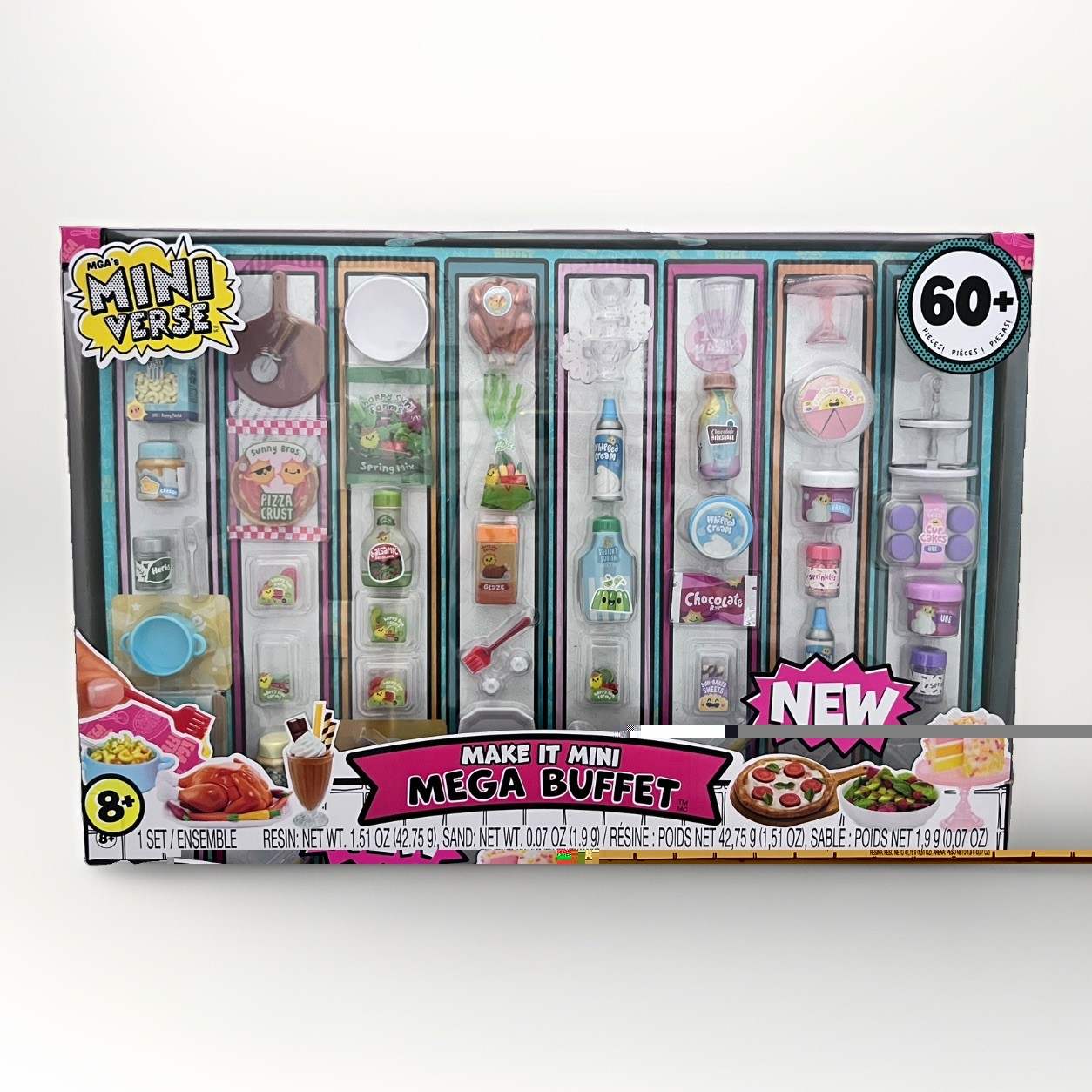 Miniverse Make It Mini Mega Buffet NUOVO Sigillato 8 Ricette - 60 + Pezzi 