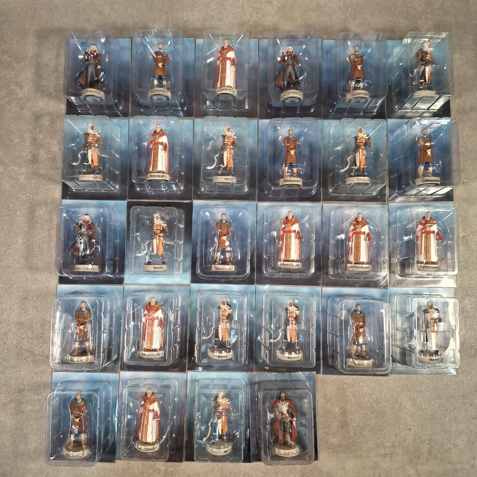 Lotto 28x Figurine Assassin’s Creed Collezione Ufficiale Hachette Ubisoft Job Boxate