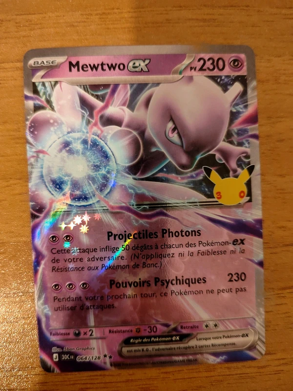 Carte pokémon mewto Ex 30 ans anniversaire