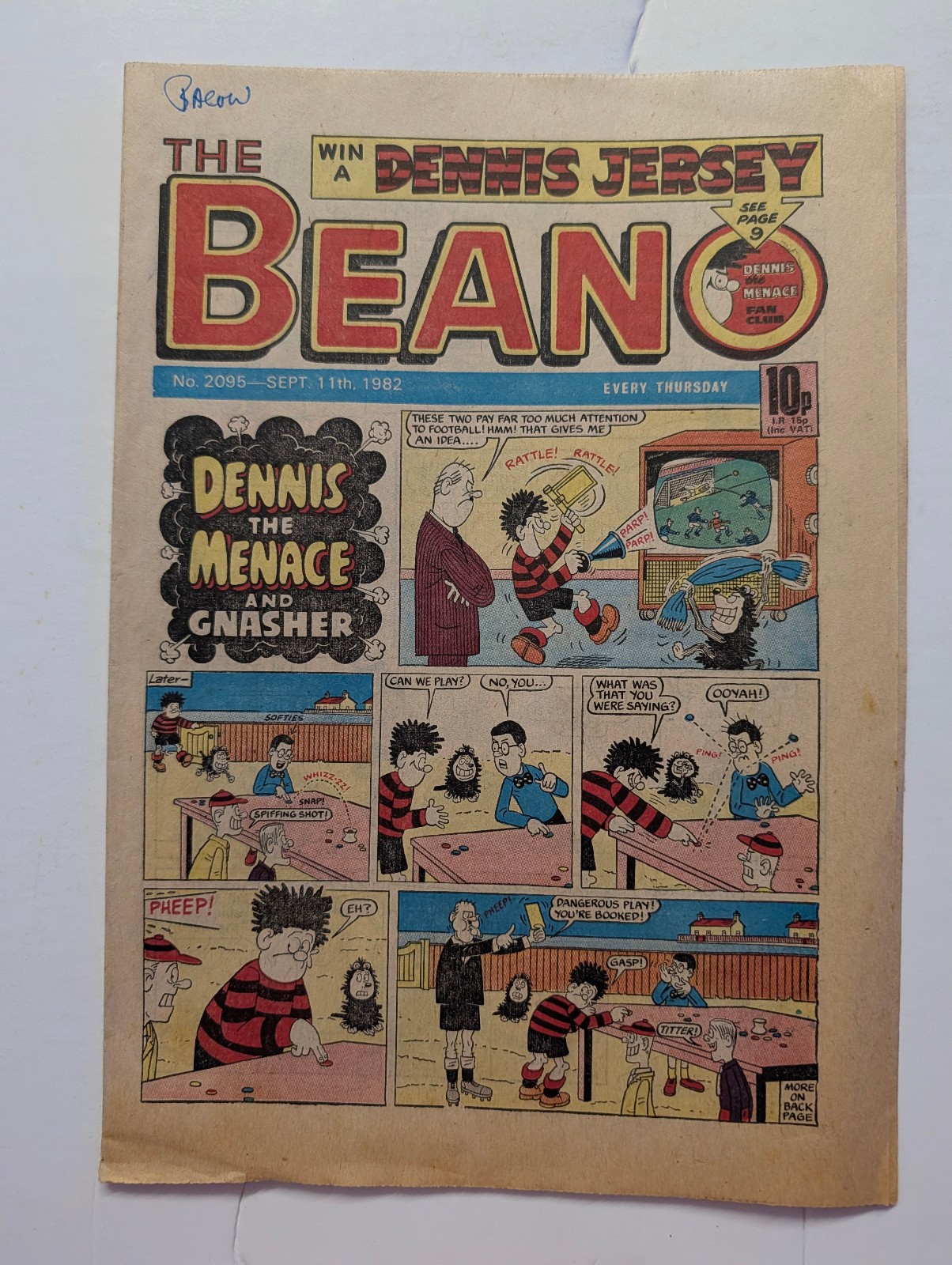 Beano Comic No 2095, September 11th 1982.